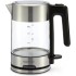 Basics Electric Kettle with Glass Carafe for Tea and Coffee, BPA-Free, Fast Boiling, Auto Shut-Off, 1.1 Quarts, 1500W, Glass and Steel