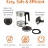 Basics Electric Kettle with Glass Carafe for Tea and Coffee, BPA-Free, Fast Boiling, Auto Shut-Off, 1.1 Quarts, 1500W, Glass and Steel