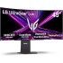 LG 45GX950A-B 45-inch Ultragear 5K2K WUHD (5120 x 2160) OLED Curved Gaming Monitor, Dual-Mode, 165Hz, 0.03ms, NVIDIA G-Sync, AMD FreeSync Premium Pro, HDR True Black 400, USB Type-C 90W, DP2.1, Black