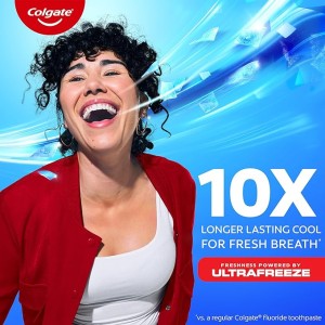 Colgate Max Fresh Toothpaste, Whitening Toothpaste with Mini Breath Strips, Clean Mint Toothpaste for Bad Breath, Helps Fight Cavities, Whitens Teeth, and Freshens Breath, 4 Pack, 6.3 Oz Tubes