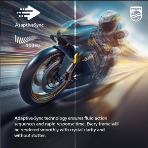 Philips New 27-inch Class Thin Full HD (1920 x 1080) 100Hz Monitor, VESA, HDMI x 1, VGA Port x1, Eye Care, 4 Year Advance Replacement Warranty, 271V8LB, Black